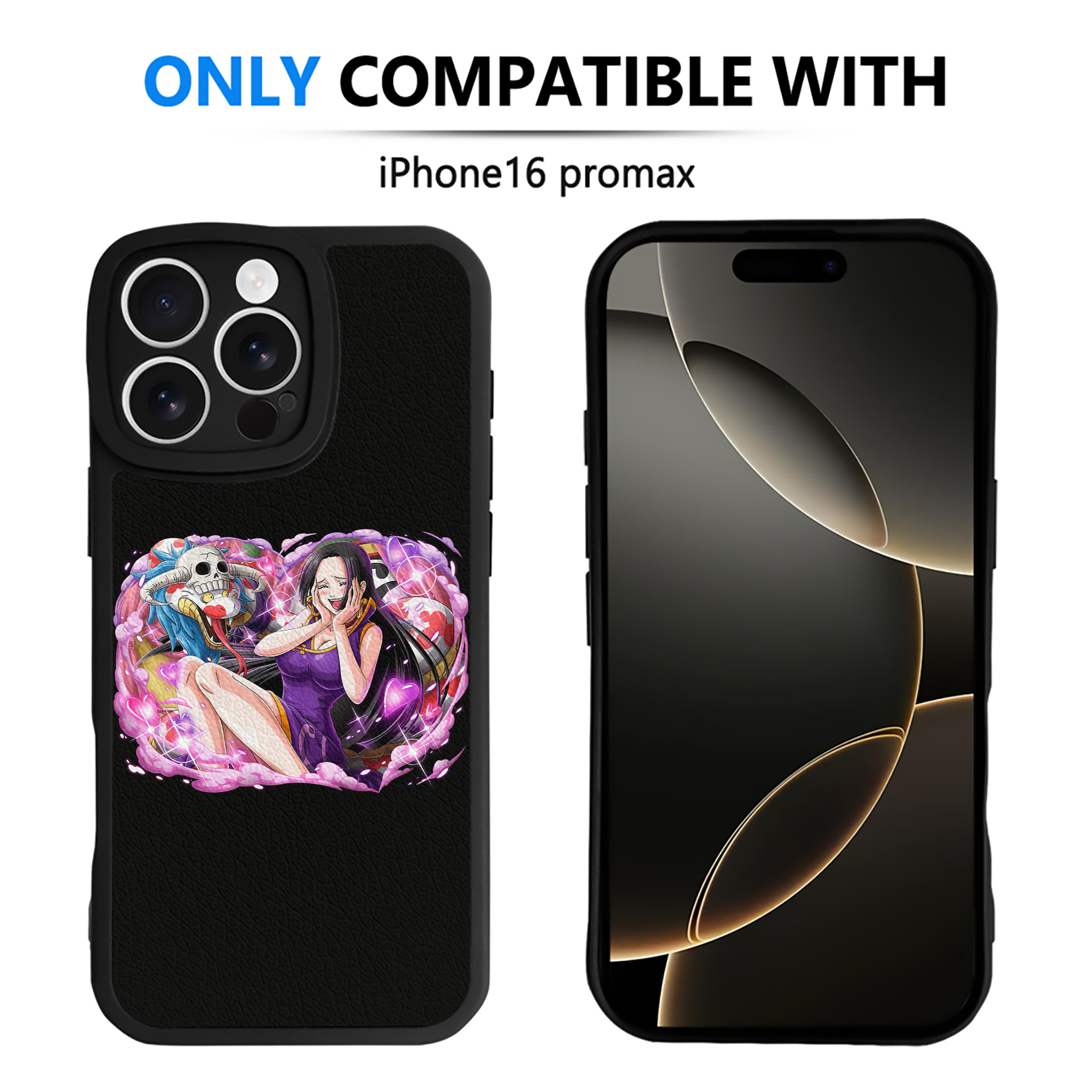 （画像用） ワンピース ボア・ハンコック ONE PIECE Boa·Hancock 【iPhone 16シリーズ対応】シリコンスマホケース（レザー調） 材質：シリコン